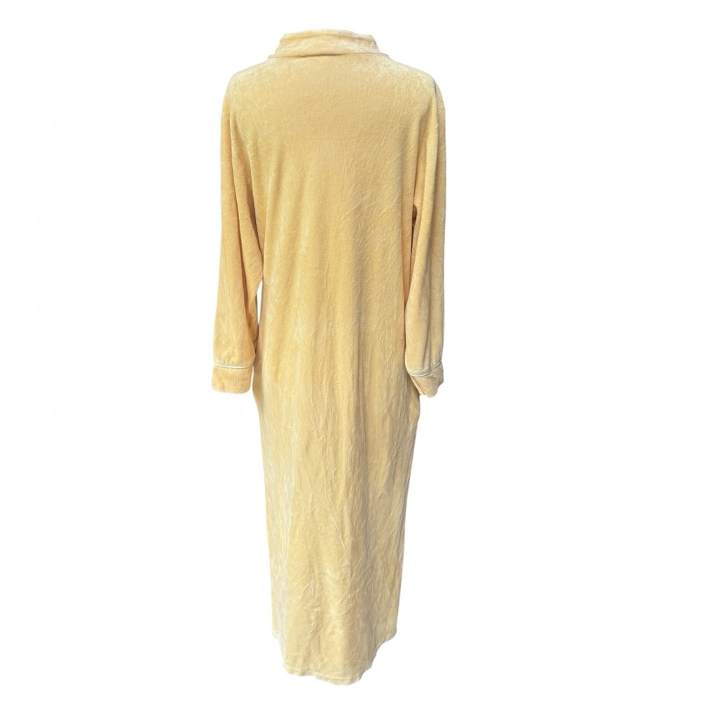 1980s Christian Dior Terrycloth Front Half Zip, Monogrammed, White Rope Trim Rob - Picture 6 of 7